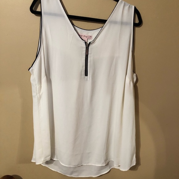 White Sheer Sleeveless Blouse - Picture 1 of 3